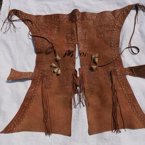 Antique Spanish Hand Tooled Leather‎ Chaps